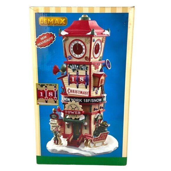 Lemax Countdown Clock Tower Christmas Village Accessory Holiday Decoration 7333 - Picture 7 of 9